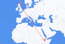 Flights from Goba, Ethiopia to Aberdeen, Scotland