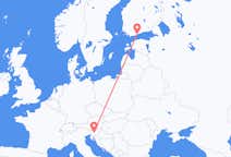 Flyg från Ljubljana till Helsingfors