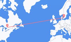 出发地 加拿大出发地 北灣目的地 瑞典Angelholm的航班