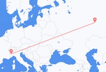 Flights from Nizhnekamsk, Russia to Turin, Italy