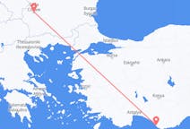 Flyreiser fra Sofia, Bulgaria til Gazipaşa, Tyrkia