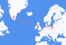 Flights from Łódź, Poland to Narsarsuaq, Greenland