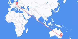 Flights from Australia to Slovakia