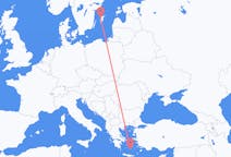 スウェーデン、 ヴィスビーから、スウェーデン、サントリーニ島行き行きのフライト
