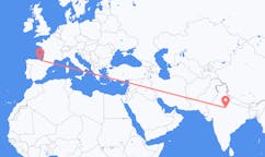 Flyreiser fra Gwalior, India til Bilbao, Spania