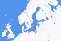 Flights from Namsos, Norway to Szymany, Szczytno County, Poland
