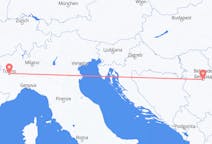 Vluchten van Belgrado, Servië naar Turijn, Italië