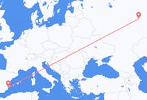 Vluchten van Kazan, Rusland naar Alicante, Spanje