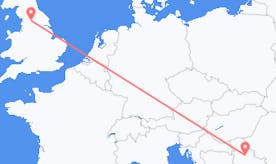Flights from England to Serbia
