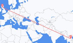 Flyrejser fra Sakon Nakhon, Thailand til Glasgow, Skotland