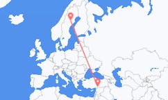 Flyrejser fra Lycksele, Sverige til Gaziantep, Tyrkiet
