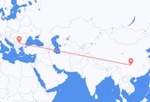 Flyg från Chongqing, Kina till Sofia, Bulgarien