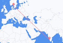 Flyrejser fra Calicut, Indien til Göteborg, Sverige