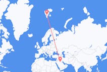 Flyg från Rafha, Saudiarabien till Svalbard, Svalbard och Jan Mayen
