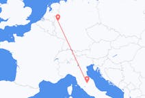 Flyreiser fra Duesseldorf, Tyskland til Perugia, Italia