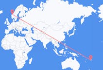出发地 斐济楠迪目的地 挪威莫尔德的航班