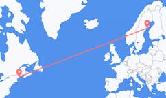 Flyreiser fra Rockland, USA til Umeå, Sverige