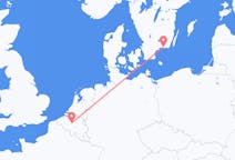 Flyg från Bryssel, Belgien till Karlskrona, Sverige