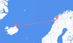 Flyg från Thorshofn, Island till Narvik, Norge
