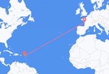 从圣基茨和尼维斯出发圣基茨岛目的地 法国拉罗歇尔的航班