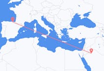 出发地 沙特阿拉伯出发地 阿尔焦夫地区目的地 西班牙毕尔巴鄂的航班