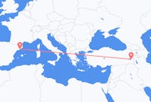 Flyg från Skåpbil, Turkiet till Barcelona, Spanien