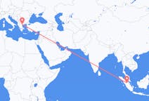 出发地 印度尼西亚出发地 北干巴魯目的地 希腊塞萨洛尼基的航班
