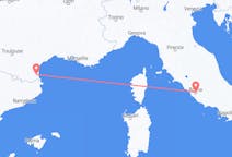 Flyreiser fra Perpignan, Frankrike til Roma, Italia