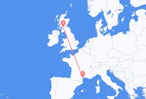 Flyg från Glasgow, Skottland till Aspiran, Frankrike