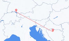 来自波斯尼亚和黑塞哥维那出发地 巴尼亚卢卡目的地 德国腓特烈港的航班