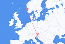 Рейсы из Любляны, Словения в Ставангер, Норвегия