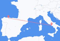 Flüge von Asturien, Spanien nach Neapel, Italien