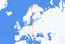 Flights from Kiruna, Sweden to Thessaloniki, Greece