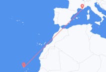 Vluchten van São Vicente, Kaapverdië naar Toulon, Frankrijk