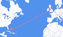 Flights from San Salvador Island, the Bahamas to Doncaster, the United Kingdom
