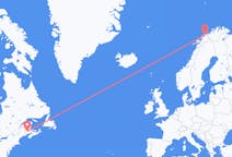 Flyg från Fredericton, Kanada till Tromsö, Norge