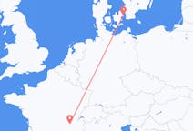 Flüge von Kopenhagen, Dänemark nach Lyon, Frankreich