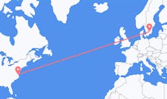 Flyrejser fra Norfolk til Växjö