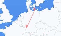 Flights from the city of Rostock to the city of Karlsruhe