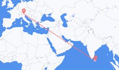 Flüge von Hambantota, Sri Lanka nach Bozen, Italien