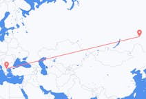 Flights from Neryungri, Russia to Thessaloniki, Greece