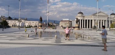 Marcher à Skopje