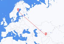 出发地 塔吉克斯坦杜尚别目的地 瑞典于默奥的航班