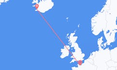 Flyg från Caen, Frankrike till Reykjavik, Island