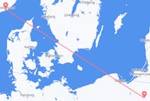 Flights from Kristiansand, Norway to Szymany, Szczytno County, Poland