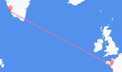 Flüge von Nantes, Frankreich nach Paamiut, Grönland