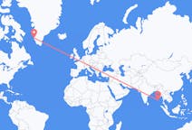Flyreiser fra Port Blair, India til Nuuk, Grønland