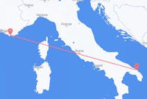 Flug frá Toulon, Frakklandi til Brindisi, Ítalíu