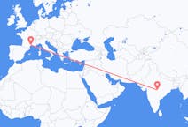 Flights from Nagpur, India to Montpellier, France