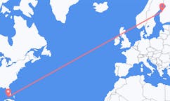 来自美国基韋斯特目的地 芬兰科科拉的航班